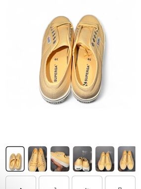 Size 8W/ 6.5 MSuperga Women's Low-Top Canvas Sneakers in Pale Yellow